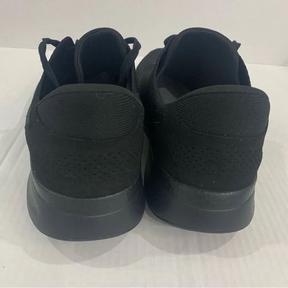 Kizik Lima Men Size 14 W 15.5 Wide Knit Hands Free Lace Up Black Sneakers Shoes